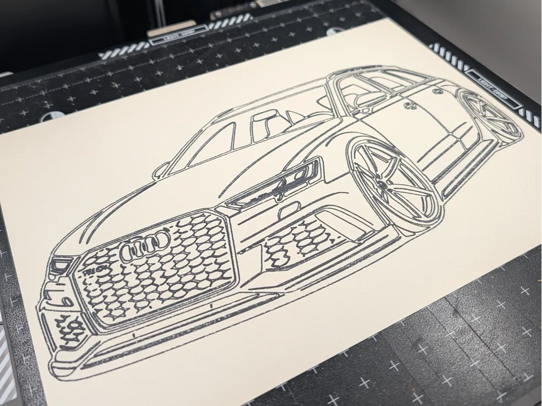 Audi Drawing - Free 3D Print Model - MakerWorld