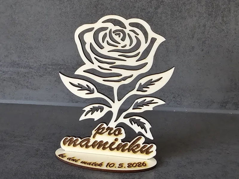 Rose Flower For Mom, CZ, DE, EN, FR, IT