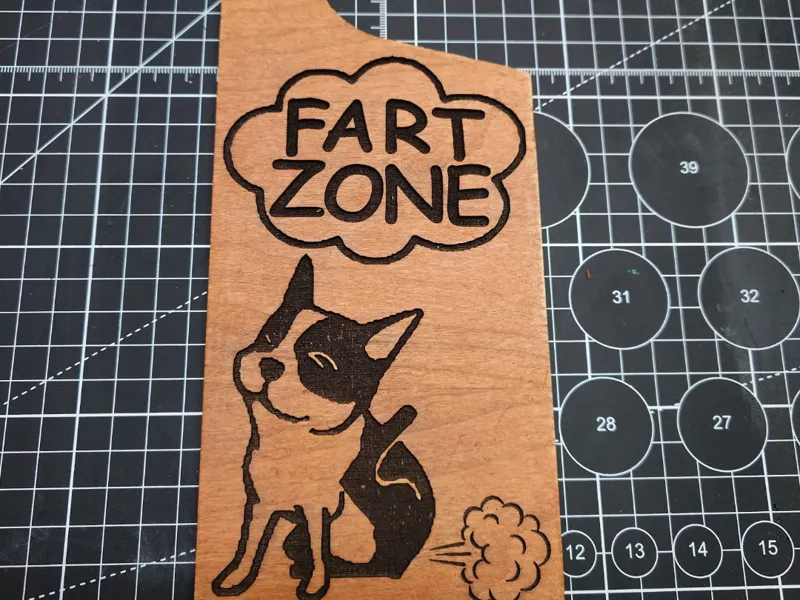 Door Hanger Caution Fart Zone Frenchie