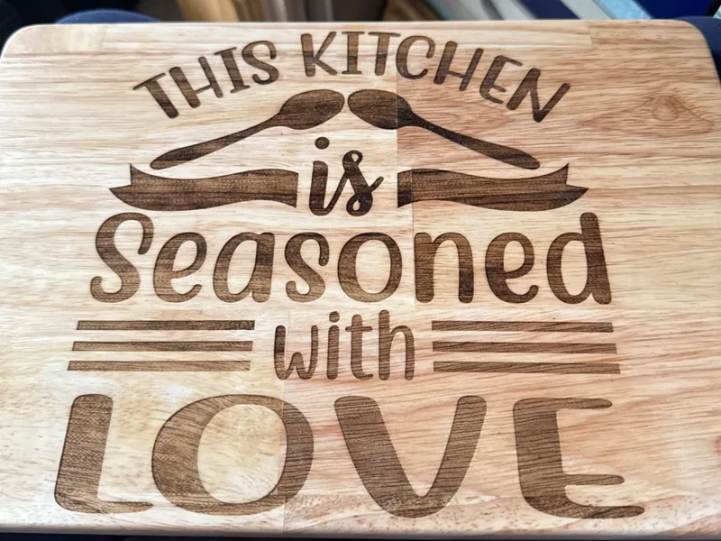 Kitchen is seasoned with Love Chopping / Cutting 