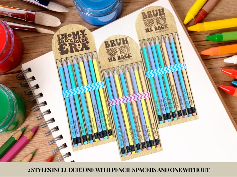 Laser Engraved Pencil Backing Card Template