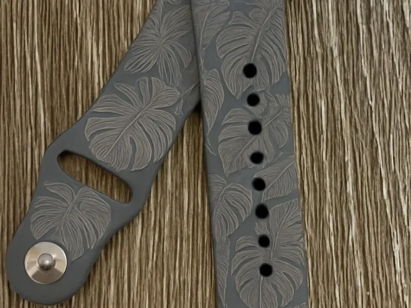 Monstera Apple Watch Band SVG File: Laser
