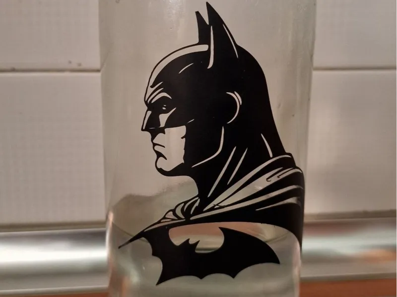Silueta Batman para botella o taza