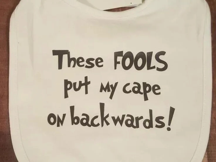 Funny text for bib