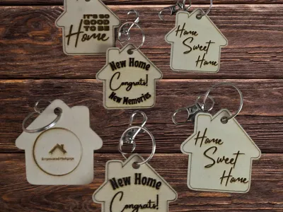 House-Shaped Realtor Keychain SVG