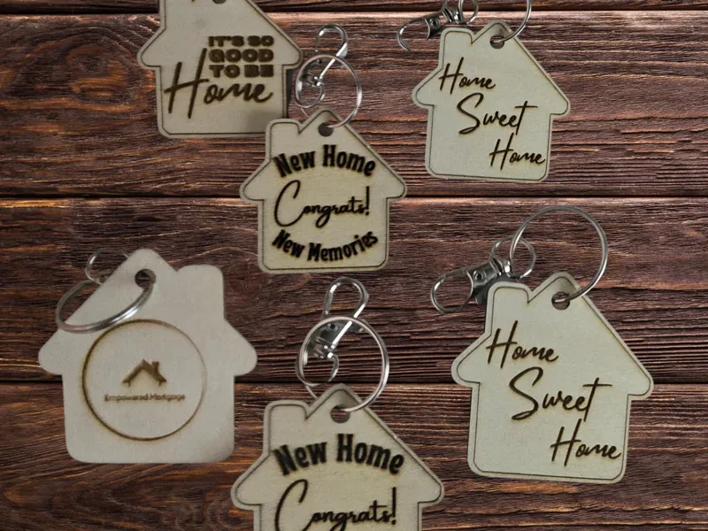 House-Shaped Realtor Keychain SVG