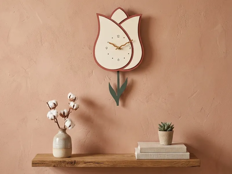 Orologio da Parete a forma di Tulipano