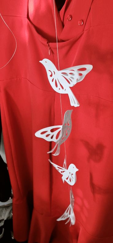 Paper bird garland paper birdies garland