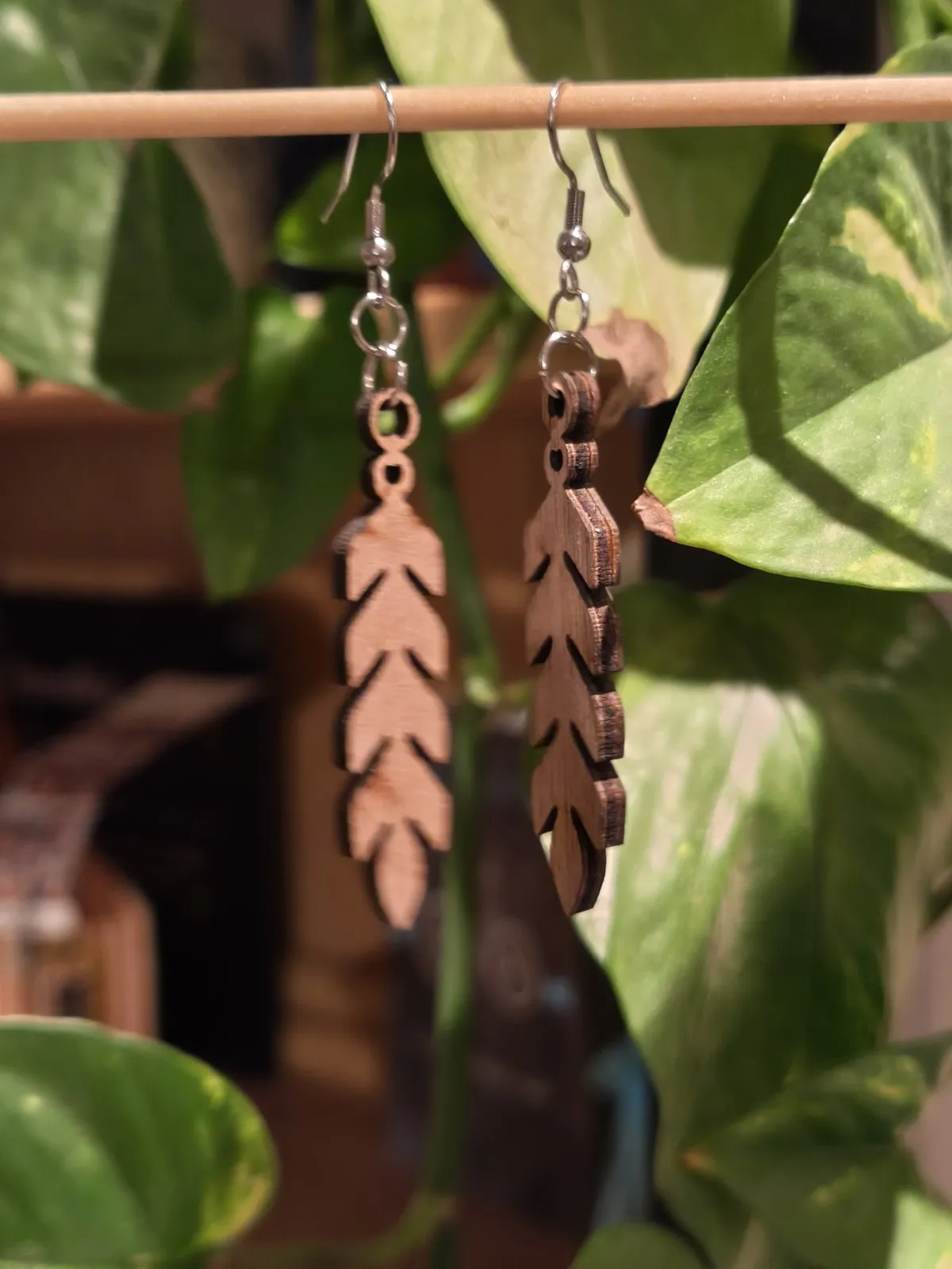 Feather earrings view 4