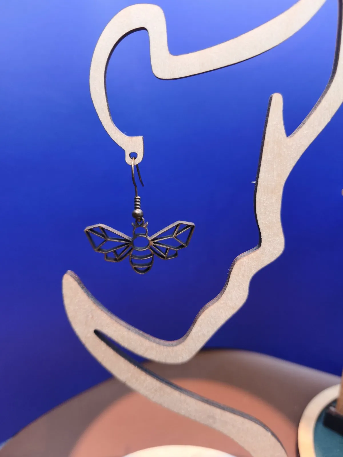 Bee earring view 3