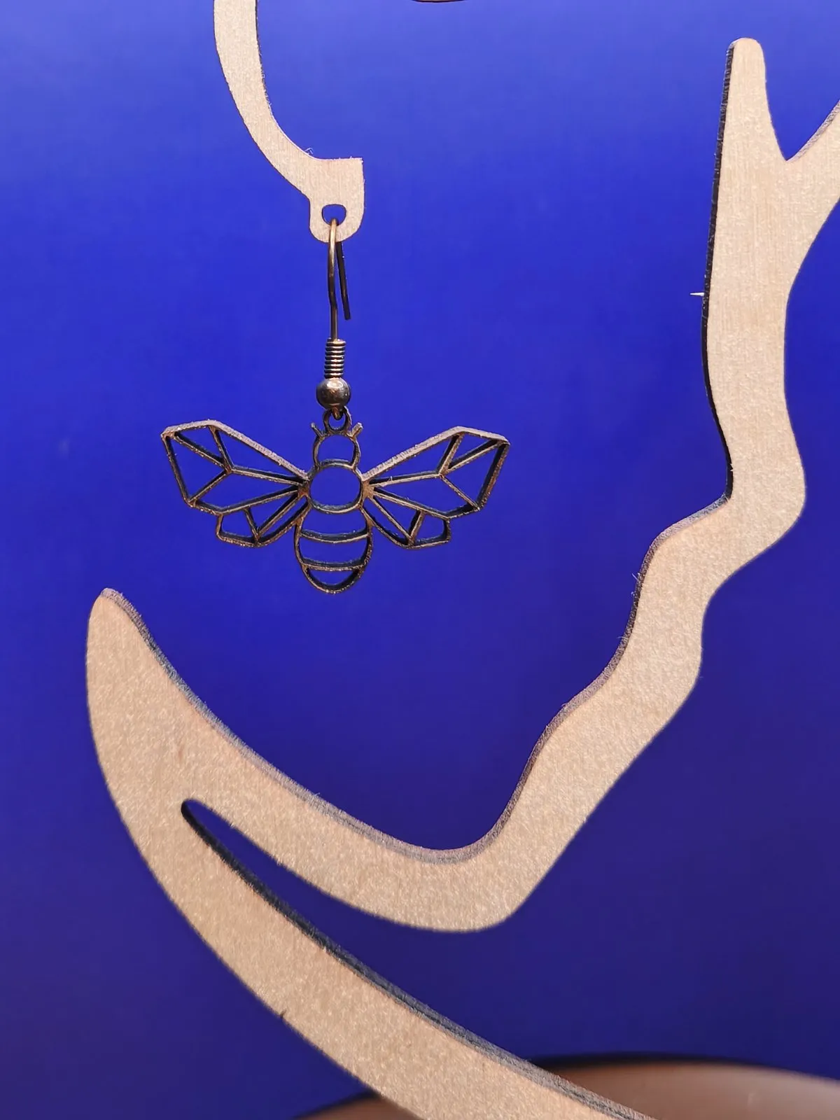 Bee earring view 2