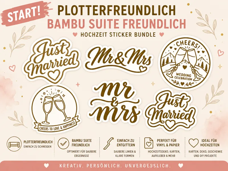 Hochzeit Stickerpack