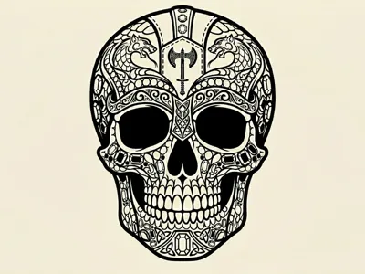 Viking &amp; Celtic Art Skull