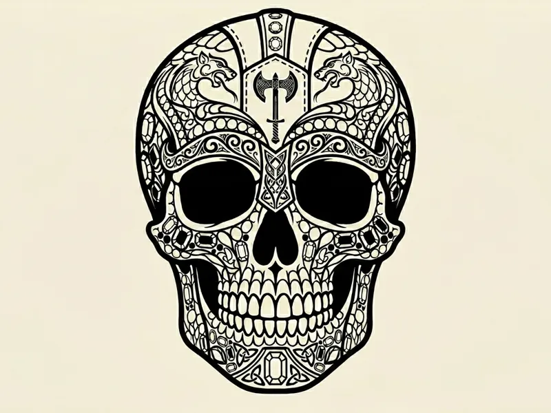 Viking &amp; Celtic Art Skull