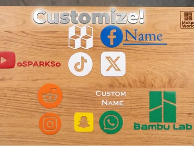 Removable Vinyl - Social Media Collection x10