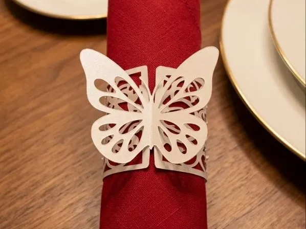 Butterfly Napkin Embellishment  Adorno servilleta