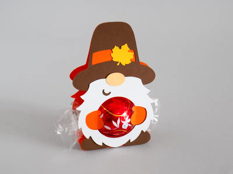 Thanksgiving gnome candy holder