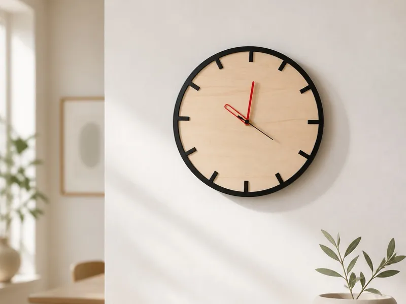 Modern Minimal Wall Clock |  LASER VERSION