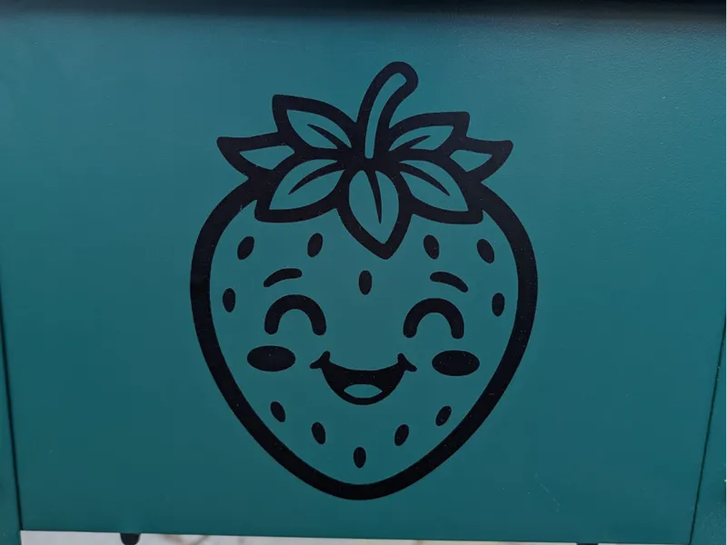 Sticker Cartoon Erdbeere 