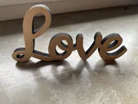 Laser Cut, Love Schriftzug 3mm