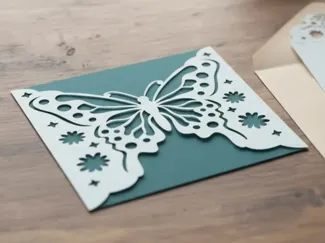 Butterfly Papercut Card Template