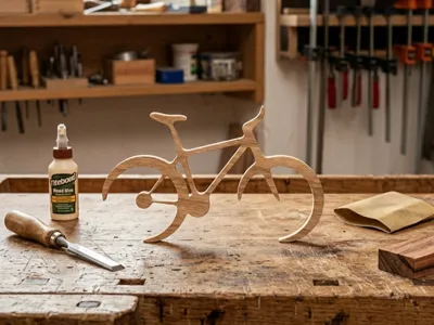 Minimalist Bicycle Sculpture - wall art