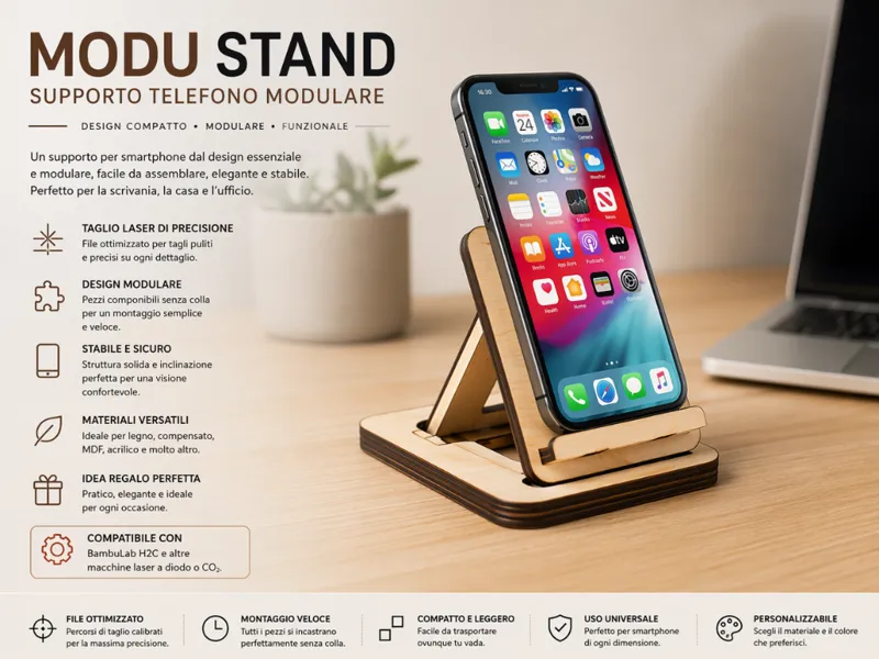 Foldable Minimal Phone Stand