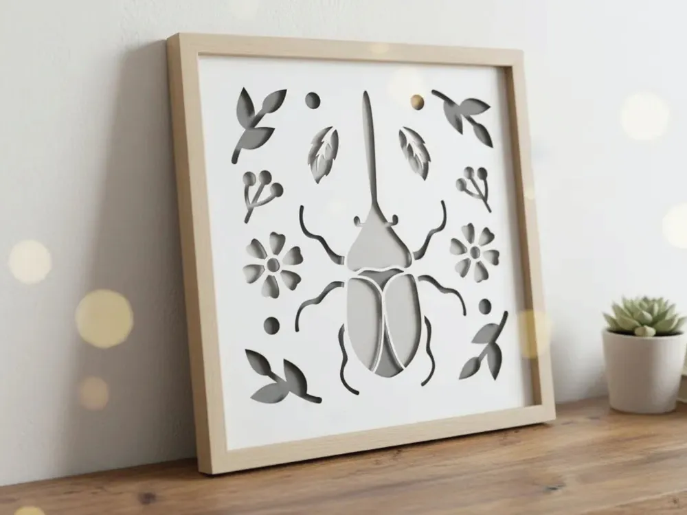 3D Insect Layered Papercut - Free 3D Print Model - MakerWorld