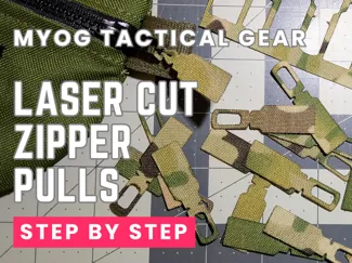 Laser Cut Cordura Laminate Zipper Pulls