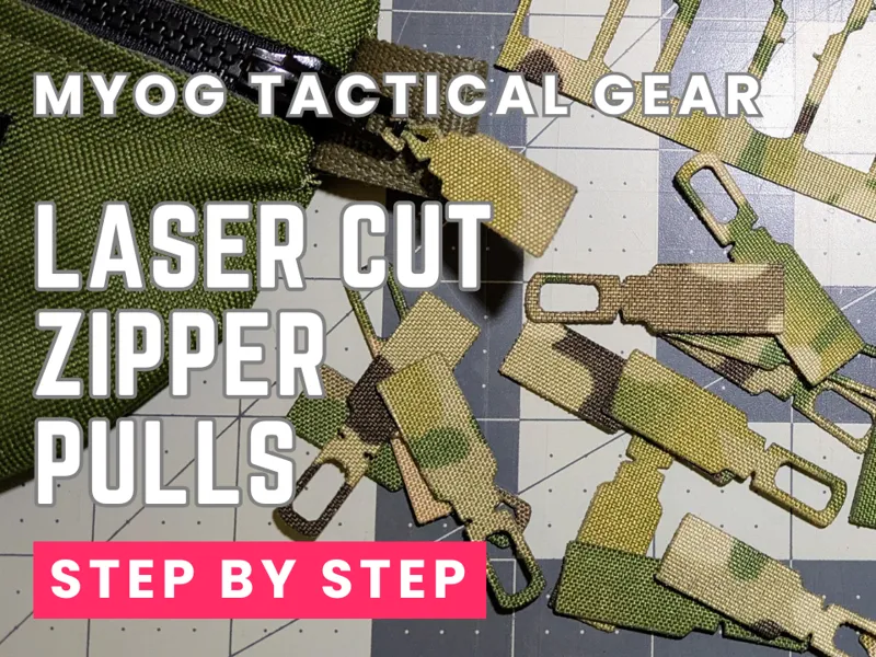 Laser Cut Cordura Laminate Zipper Pulls