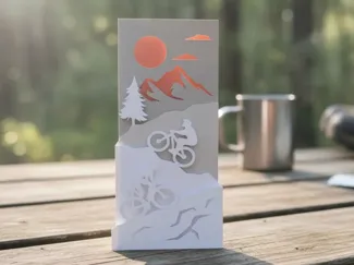 Mountain Bike Folding Papercut