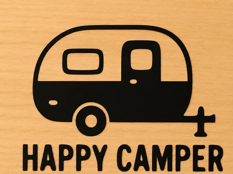 Happy Camper Sticker