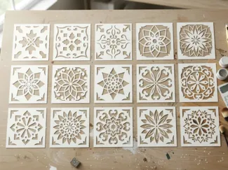 15 Mandala Paper cutting Stencils Collection
