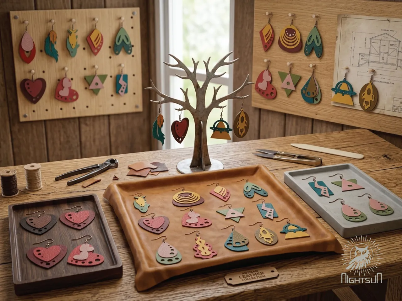 15 Design Leather Earring Collection view 2