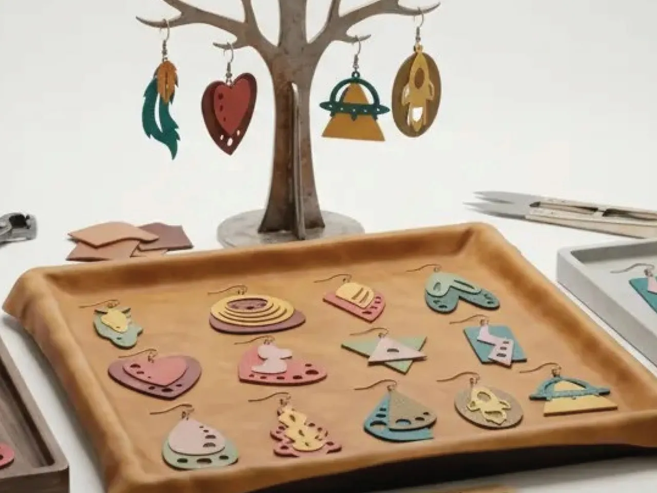 15 Design Leather Earring Collection view 3