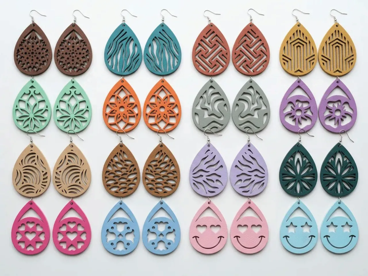 16 Earring Water Drops Pattern Collection view 3