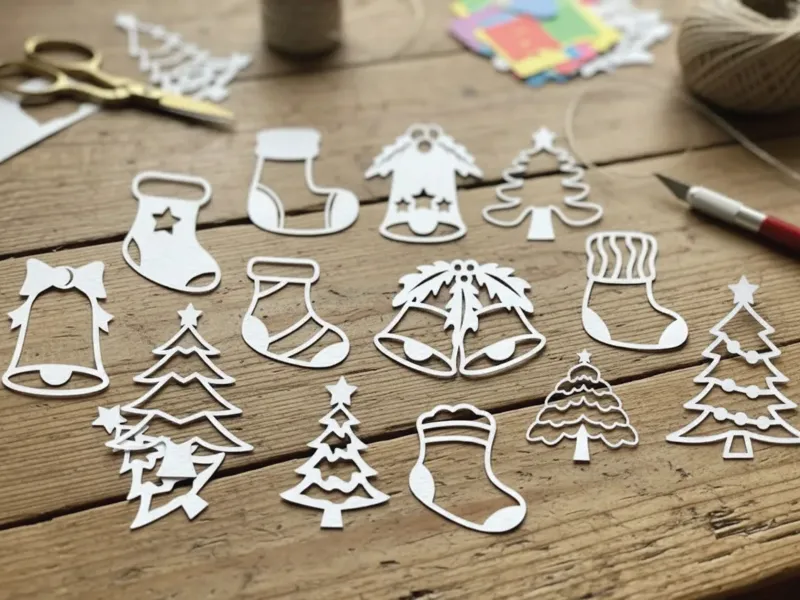 13 Christmas Element Paper Cutting Collection