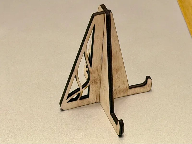Collapsible Laser-Cut Display Easel Stand