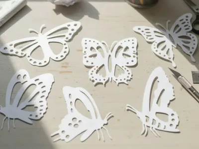 6 Butterfly Paper cutting Collection