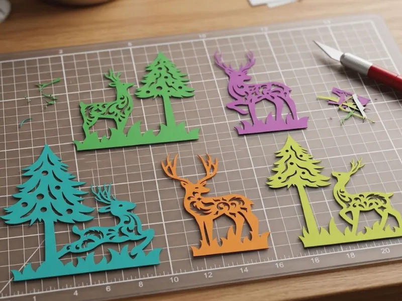 5 Decorative Deer Paper Cutting Collection