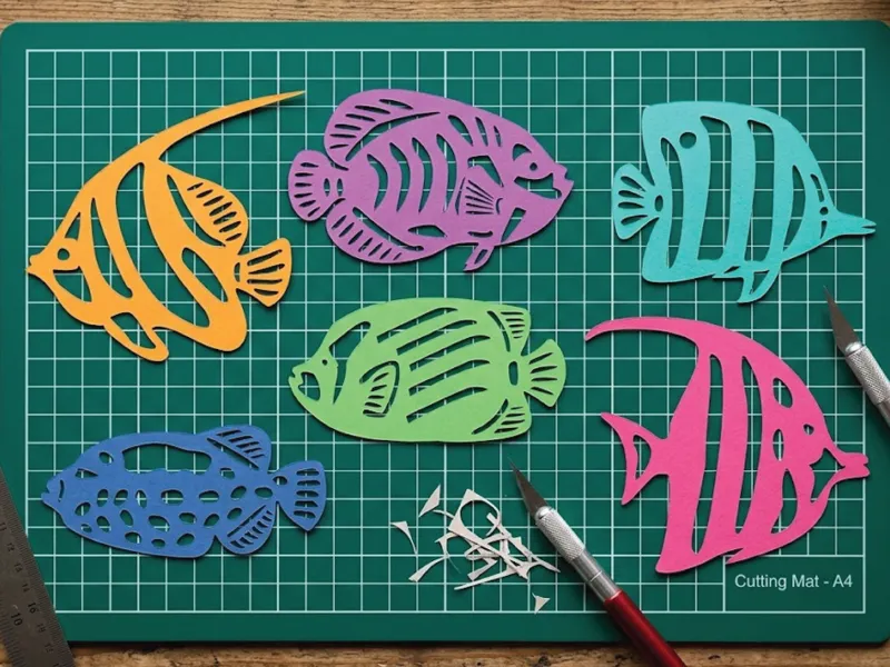 6 Fish Paper Cutting Collection