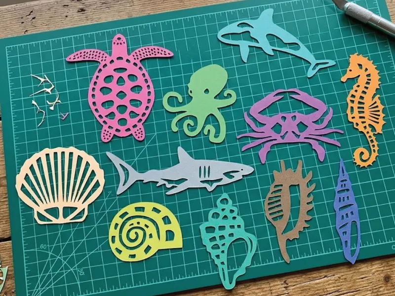 11 Sea Animal Paper Cutting Collection