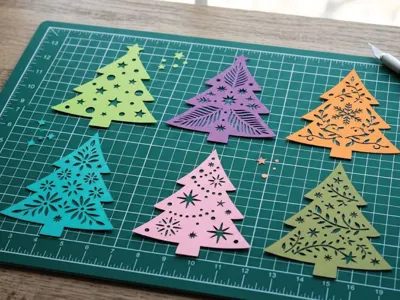 6 Decorative Tree Paper Cutting Collection