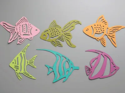 6 Fish Paper craft Collection