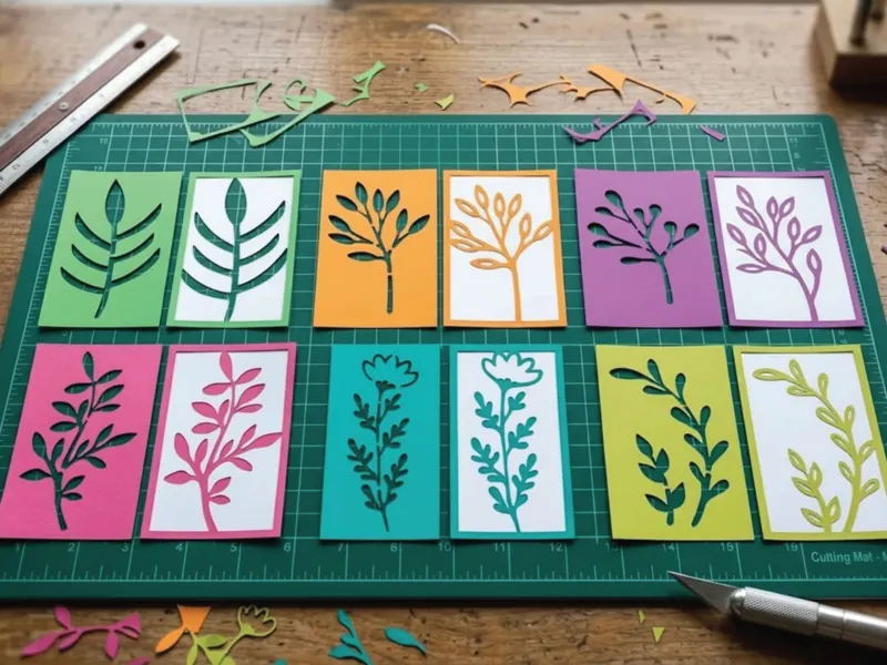 12 Floral Stencil Paper Cutting Collection