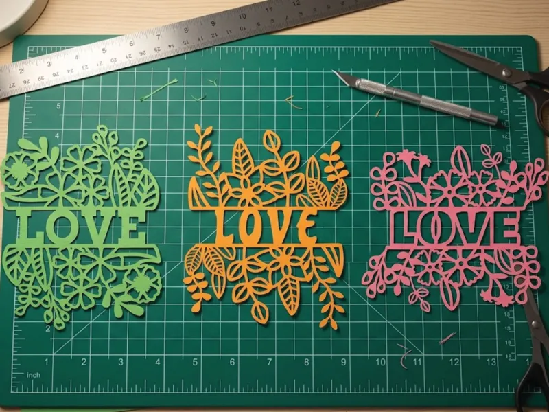3 Floral Love Paper Cutting Collection