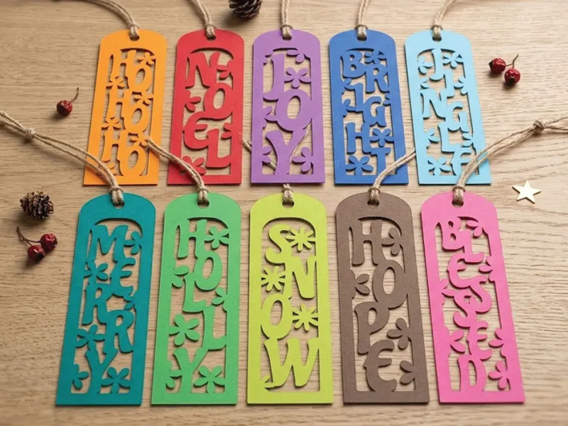 10 Christmas Bookmarks Paper Cutting Collection