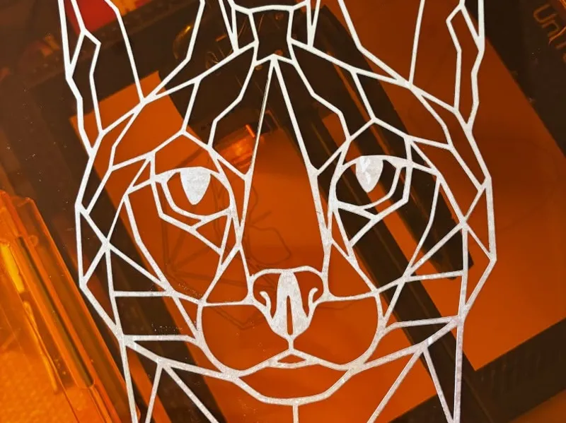 Low-poly serval for wall decorations