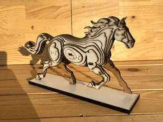 Layered Horse SVG DXF File – 3mm Wood Laser Cut