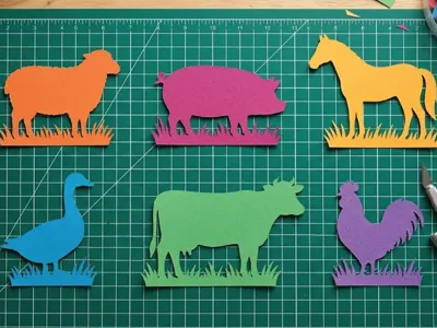 6 Animal Farm Paper Cutting Collection